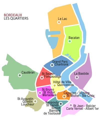 地図ボルドーの近隣