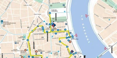 地図ボルドーの散歩ツアー