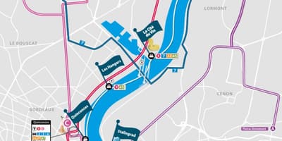 地図ボルドーのボート