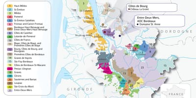 地図ボルドーのシャト