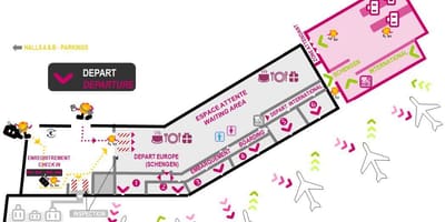 地図のボルドーホール 