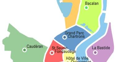 地図のボルドー地区