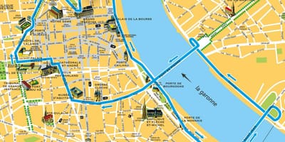 市内地図のボルドーフランス