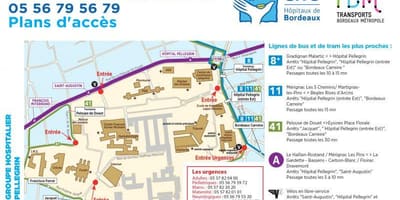 地図のボルドー病院
