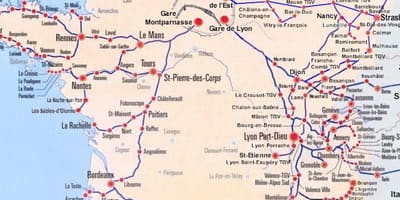 ボルドー市内路面電車地図