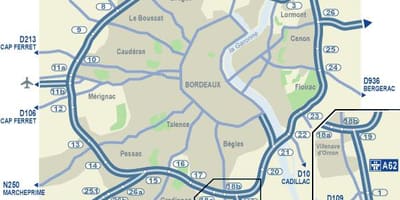 ボルドー道路地図