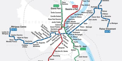 路地図ボルドーフランス